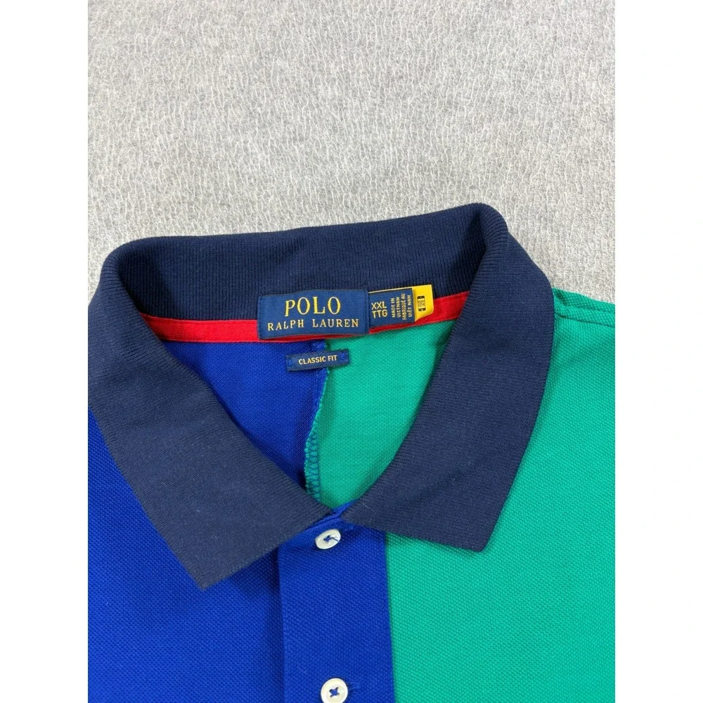 NWT Polo Ralph Lauren Color Block Short Sleeve Polo Shirt (Men's 2XL)
